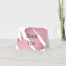 Customised Folded 3  Thank You Card Black Text