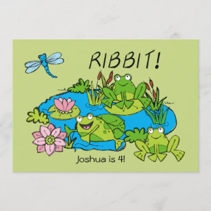 Customised Frog Pond Birthday Invitation