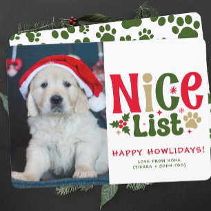 Customised Funny Dog Photo Christmas Puppy Picture Holiday Card
