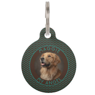 Customised Fur Parent Gift Chevron Symmetry  Pet Tag