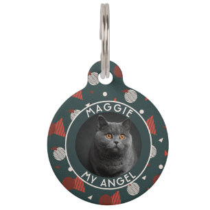 Customised Fur Parent Gift Memphis Print Pet Tag