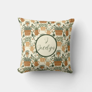 Customised Gardening-Earthy Terracotta & Green Cushion