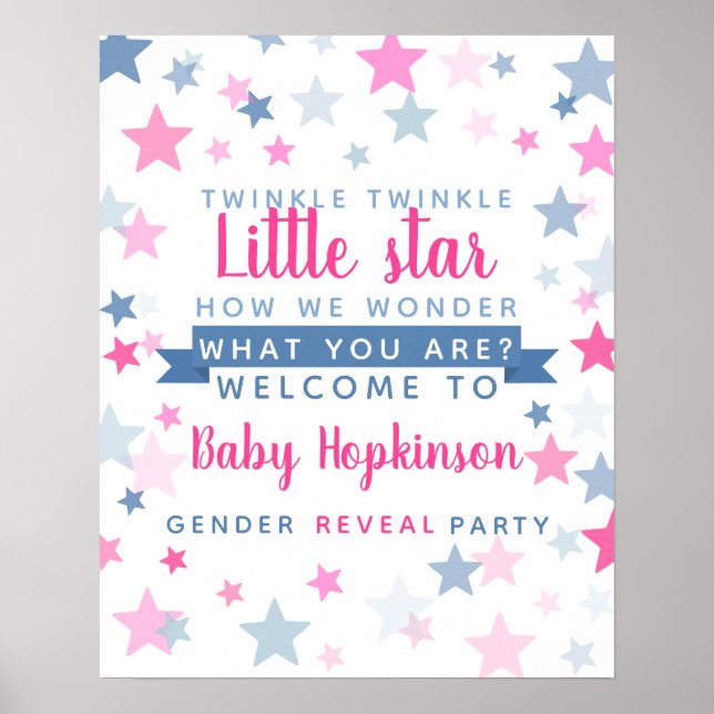 customised Gender reveal party sign boy or girl (Front)
