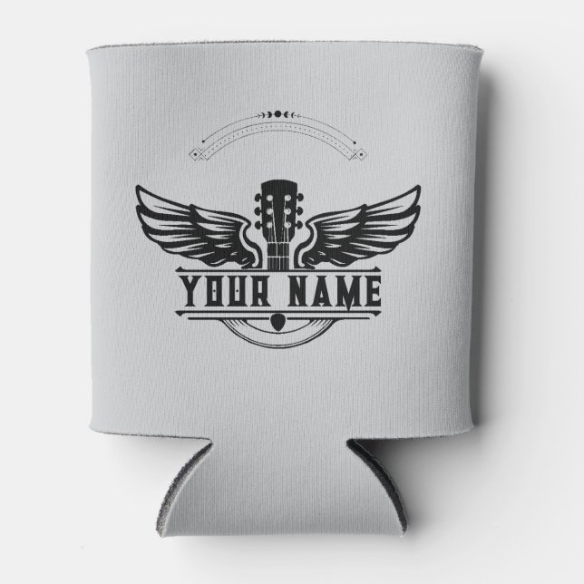 Customised Gift For Guitar Players Drinkware Can Cooler (Front)