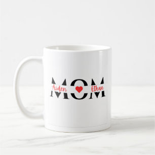 customised gift mum kids names parent personalised coffee mug