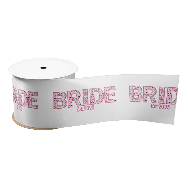 Customised gift ribbon for wedding shower satin ribbon (Spool)