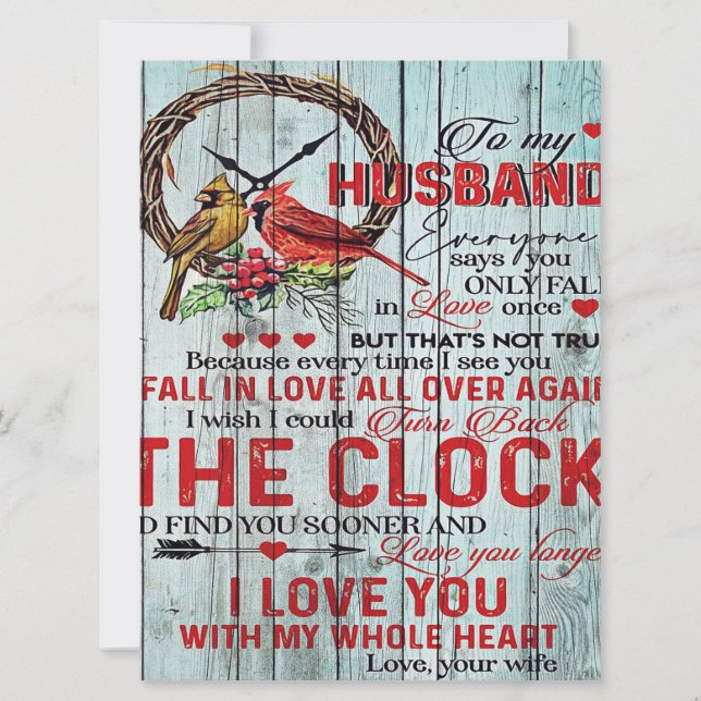Customised Gift, To My Husband Letter (Front)