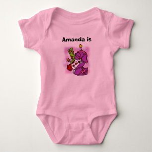 Customised Girl Clown 2nd Birthday T-shirt Baby Bodysuit