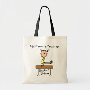 Customised Girl on Balance Beam Tote Bag