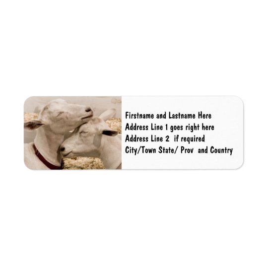 Customised Goat Farming Couple Return Address Label