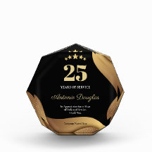 Customised Gold Stars 25Years of Service Employee