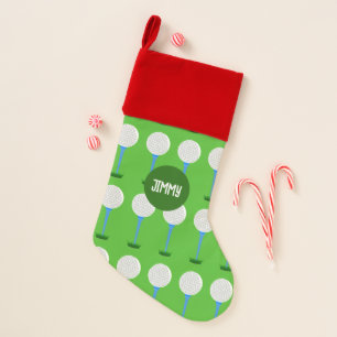 Customised Golf Ball & Tee Christmas Stocking