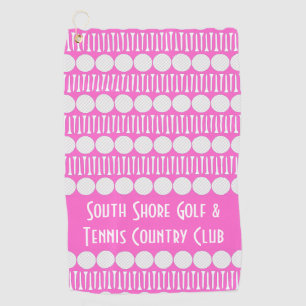 Customised Golf Balls & Tees Hot Pink Golf Towel