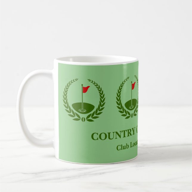 Customised Golf Club Member Gift Coffee Mug (Left)