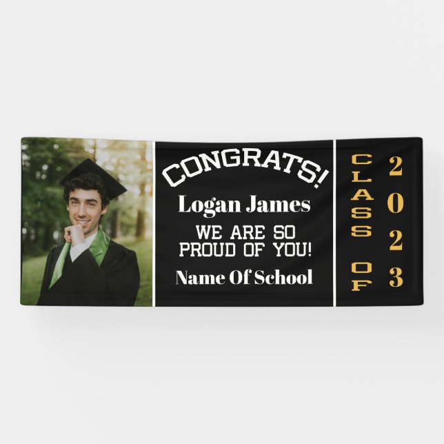 customised graduation 2021 with name and Photo Banner (Horizontal)