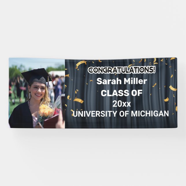 customised graduation 2023 with name & Photo Banner (Horizontal)