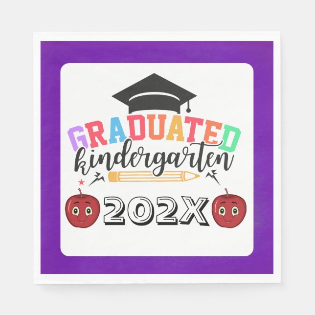 Customised Graduation Kindergarten  Napkin (Front)