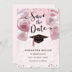 Customised Graduation Party Save the Date Invitation