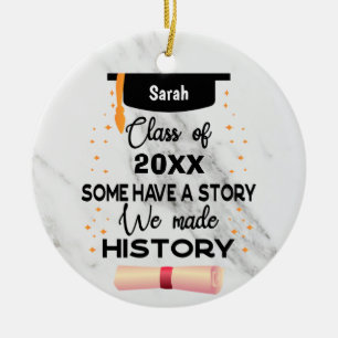 customised graduation Senior 2024 with name Ceramic Tree Decoration