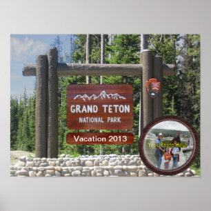 Customised Grand Teton Photo Souvenir Poster