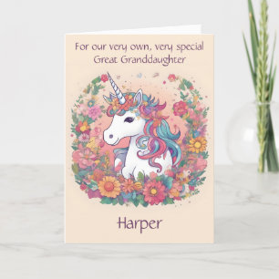 Customised Great Granddaughter Birthday Poem Card