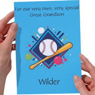 Customised Great Grandson Birthday Poem Card