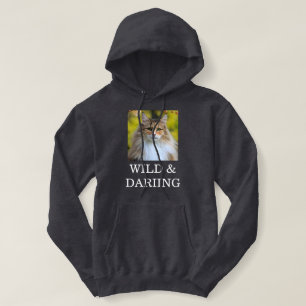 Customised Grey Tortoiseshell Norwegian Forest Cat Hoodie