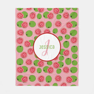 Customised Guava Fruit Pattern Fleece Blanket