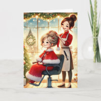 Customised Hair Dresser with Mrs. Claus Christmas