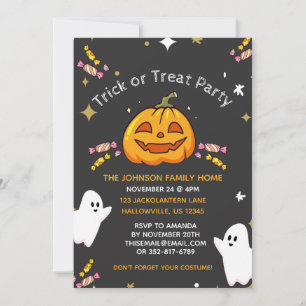 Customised Halloween Party Invitations for Kids