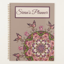 Customised Hand Drawn Floral Mandala Planner