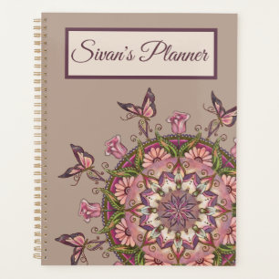 Customised Hand Drawn Floral Mandala Planner