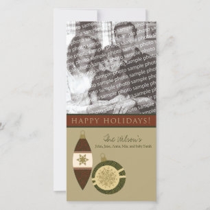 Customised Happy Holidays Ornament Design :: 06 Holiday Card