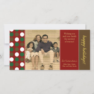 Customised Happy Holidays Polka Dots :: 01 Holiday Card