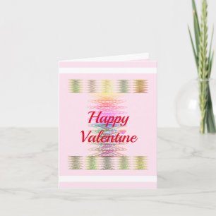 Customised Happy Valentine Colourful Spirals Card