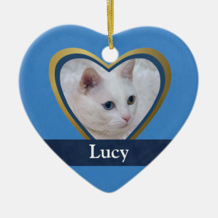 Customised Heart-Shape Pet Photo Frame Ceramic Tree Decoration