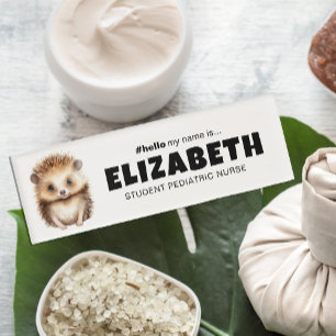 Customised Hello My Name Is Hedgehog Magnetic Name Tag