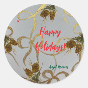 Customised Holiday/Christmas Pinecone Gift Tag