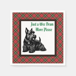 Customised Holiday Scottish Terrier Napkin