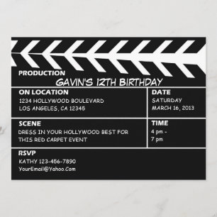 Customised Hollywood Walk of Fame Invitation