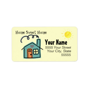 Customised Home Sweet Home Return Address Labels
