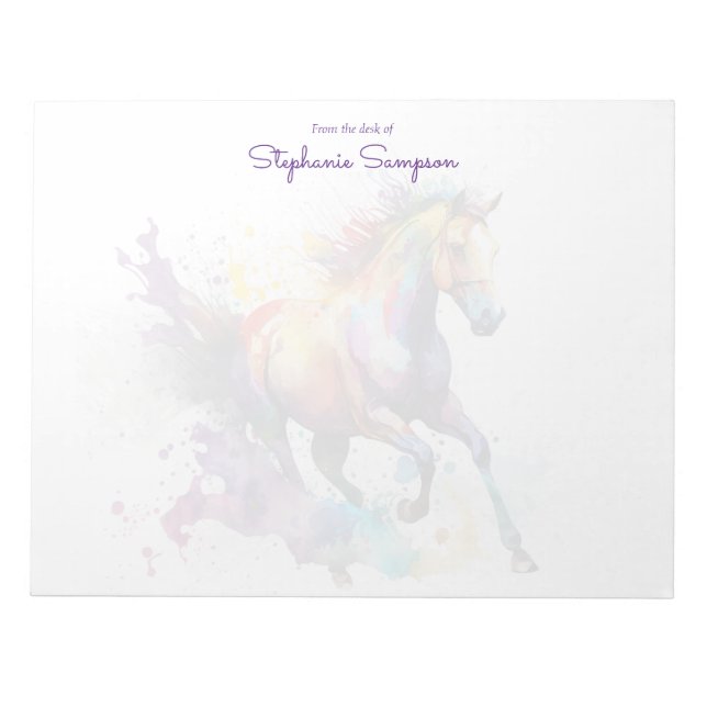 Customised Horse Lovers Notepad (Front)