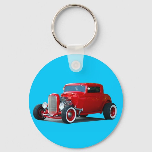 customised hot rod key ring (Front)