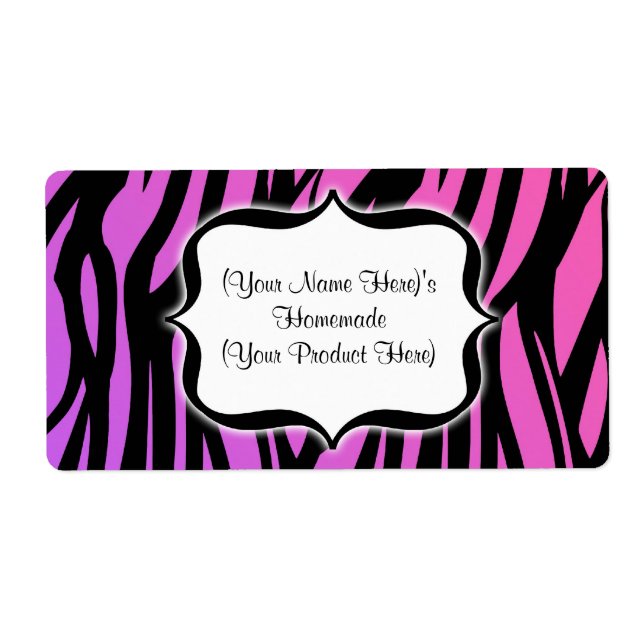 Customised Hot Zebra Label (Front)