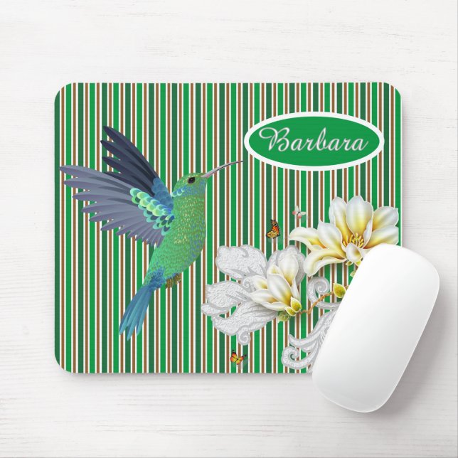 Customised Humming Bird In Summer  Mouse Mat (With Mouse)