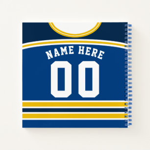 Customised Ice Hockey Jersey Template Notebook
