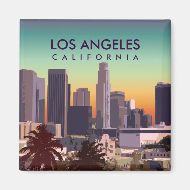 Customised Image of Downtown L.A. California Magnet (Front)
