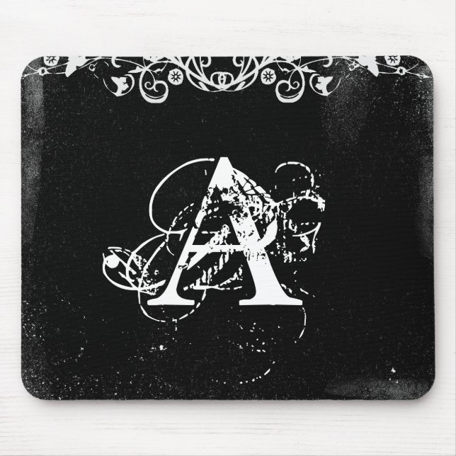 Customised Initial Monogram Mouse Mat (Front)