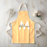 Customised initials Neutral modern orange  Apron<br><div class="desc">The sleek design features a clean and contemporary aesthetic,  blending minimalist elements with a vibrant orange colour scheme. With its personalised monogram,  this apron adds a touch of individuality to your kitchen.</div>