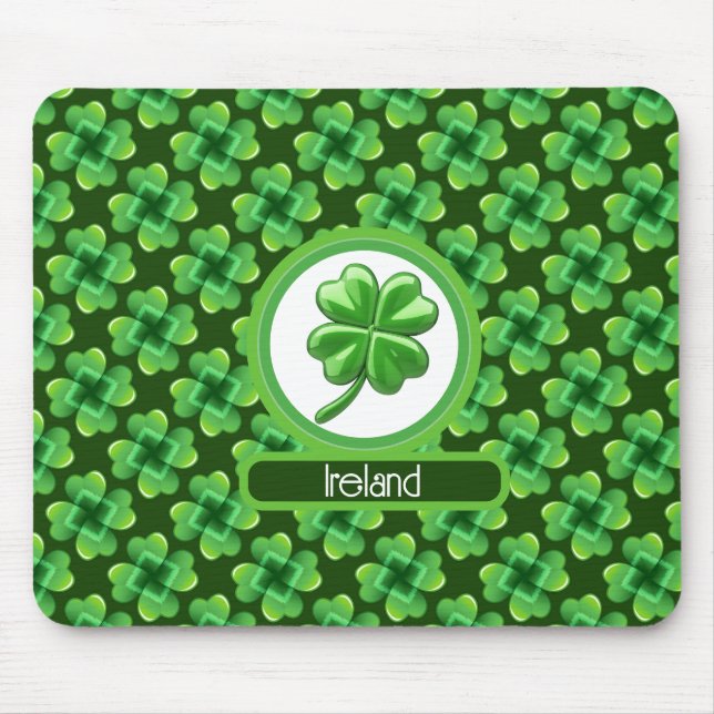 Customised Irish Clover Mouse Mat (Front)